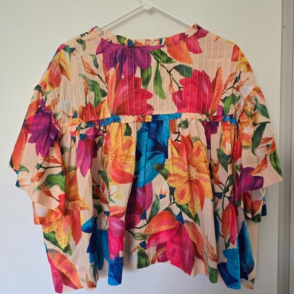 Farm Rio Mary's Garden Boxy Cropped Top - READ DESCRIPTION - Picture 4 of 10